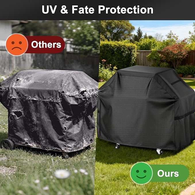 LBTING Grill Cover, 52-inch Heavy Duty 300D Oxford Waterproof Windproof UV Resistant BBQ Gas Grill Cover for Outdoor Barbecue Fit Most Brands Weber, Brinkmann, Char Broil, Holland
