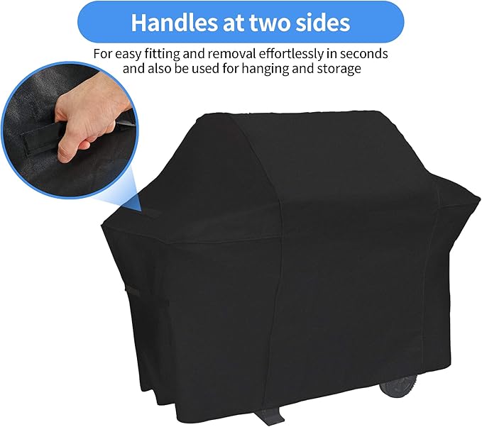NEXCOVER 72 Inch Grill Cover - 600D Heavy Duty Waterproof and Weather Resistant BBQ Cover for Weber, Char Broil, Nexgrill, Holland - Fade Resistant, Black