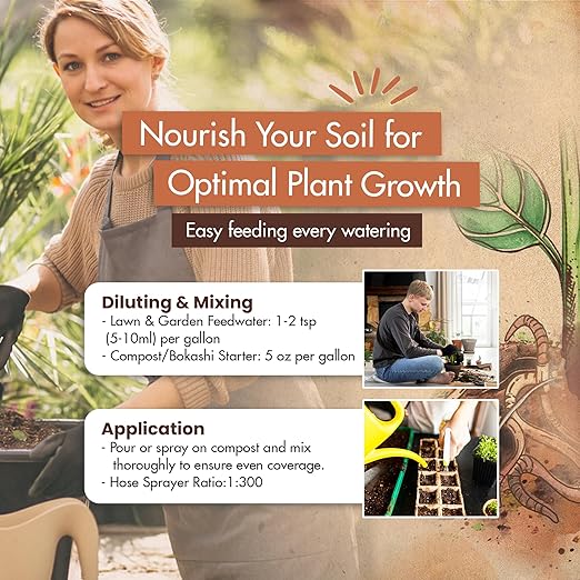 Worm Castings for Plants, Earthworm Casting Organic Fertilizer, Bokashi Booster, Worm Tea Made from Compost Worms, Liquified & Concentrated Vermicompost for Soil Fertility & Bountiful Harvest, 8 oz.