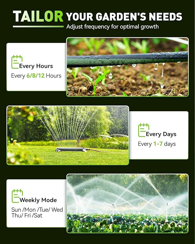 RAINPOINT Sprinkler Timer with Brass Inlet and Outlet - 2025 Upgraded Digital Hose Timer Featuring 3 Programs, Rain Delay, Manual, and Automatic Watering System for Garden and Yard Irrigation