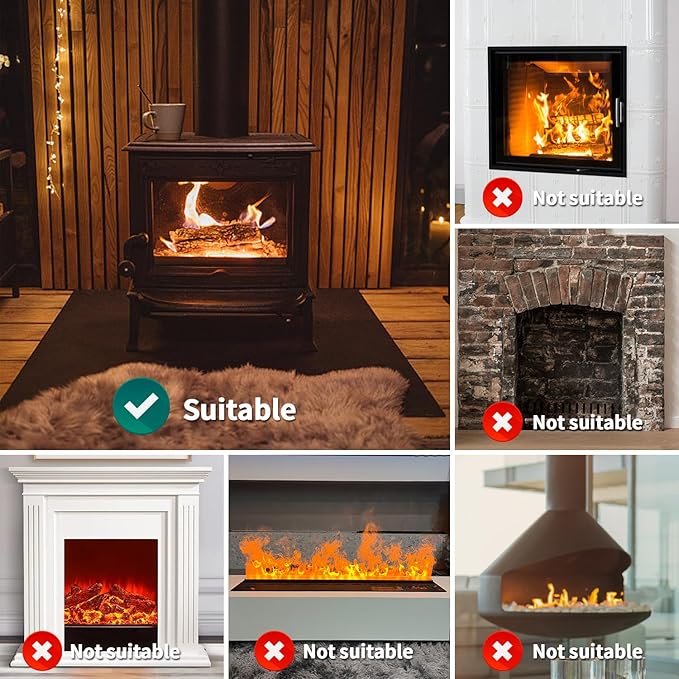 Wood Stove Fan Fireplace 4 Blade Heat Powered Stove Fans for Woods Log Wood Burner Fireplace Eco Friendly Fan for Home