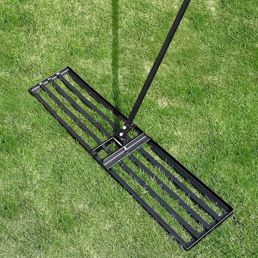 Lawn Leveling Rake - Heavy Duty Level Rakes - 45-Inch Wide 69 Inch Handle Lawn Leveler, Leveling Rake for Soil, Garden, Golf Couse, Farm, Backyard…