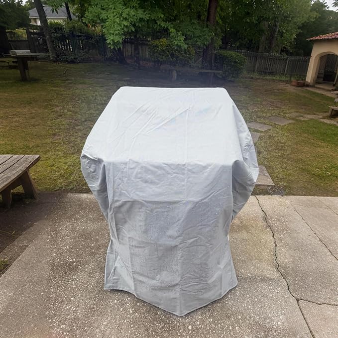 Turtle Life BBQ Grill Cover, 32 Inch Heavy Duty Waterproof 2 Burner Barbecue Gas Grill Covers for Weber Spirit Char-Broil Performance, Gray