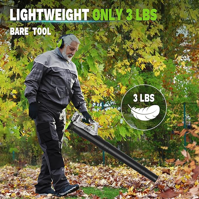 Cordless String Trimmer and Leaf Blower Combo with 2.0Ah Battery & Fast Charger, Ultra-Lightweight Blower 400CFM/130MPH and 12" Auto-Feed Weed Eater for Seniors/Women, Garden Lawn Care