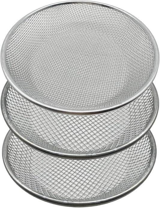 3 PCS Soil Sieve for Garen -12 inches Soil Sifter for Rocks Compost Suitable for 5 Gallon Drums 10mm,6mm,3mm