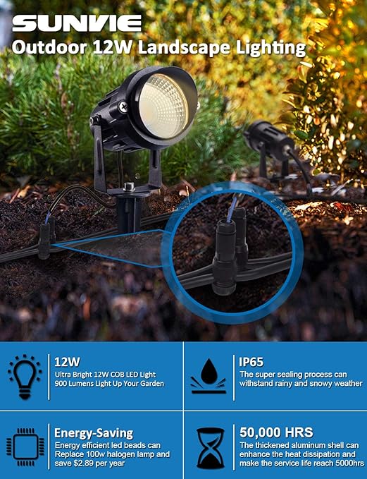 SUNVIE 100 Pack Landscape Lighting Wire Connectors 12-16 Gauge Low Voltage Landscape Lights Fastlock Wire Connector for Spotlight Garden Pathway Lights Work with Malibu Paradise Moonrays and More