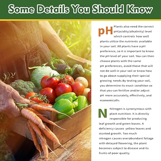 2-in-1 Complete Soil Test Kit for pH & Nitrogen – Includes Soil Sampling Spoon & Centrifuge Tube – Accurate & Easy-to-Use Soil Tester for Garden, Lawn & Plants Care