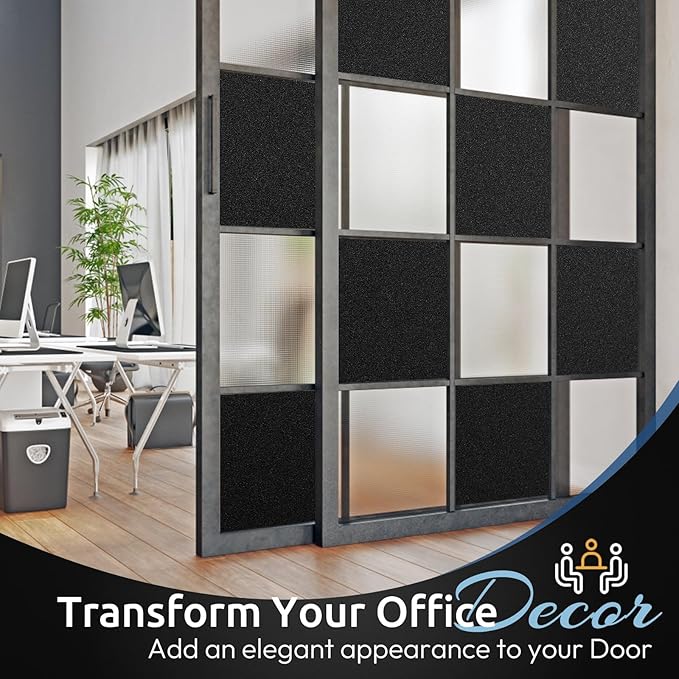 rabbitgoo Blackout Window Film, Sun Heat Blocking Privacy Cover for Glass, Removable Opaque Room Darkening Dark Black Out Window Covers Tint Shades for Home Day Sleep Light Blocker 17.5 x 118.1 Inches