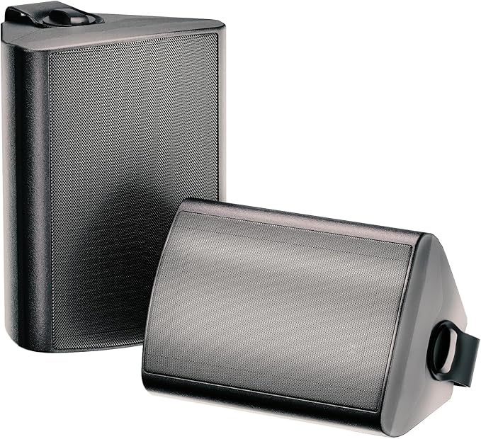 Herdio 6.5 Inch 400W Outdoor Speakers Wired Waterproof with Powerful Bass,Wall Mount Speakers for Patio Garage Covered Deck,All-Weather(Pair,Black)