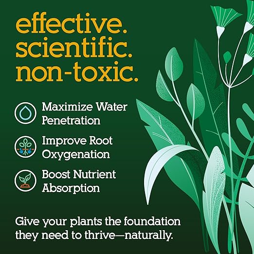 Natural Soil Conditioner & Organic Input Material Wetting Agent | 97% Yucca Schidigera Extract with Citric & Humic Acids | Boosts Water Penetration, Plant Health | Non-Toxic Eco-Friendly | 3 Liter