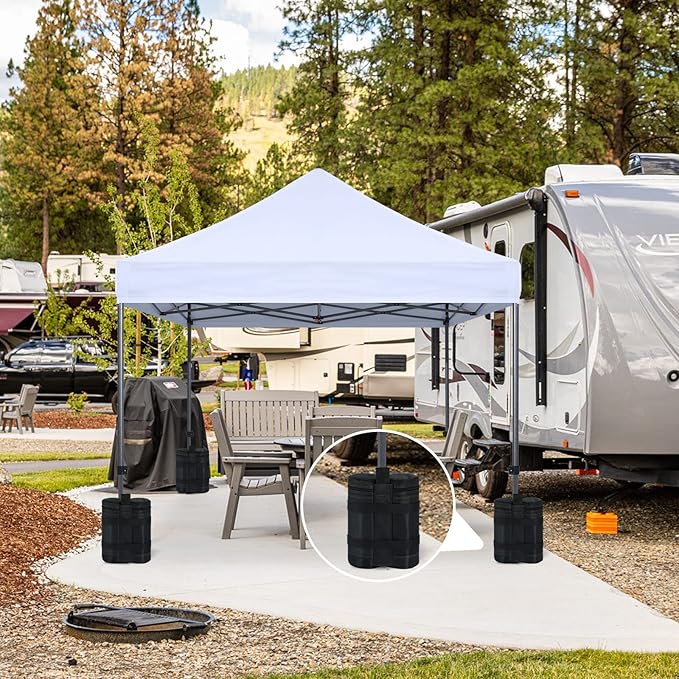 COOSHADE Canopy Tent Sand Bags Gazebo Weights Bags,4 Pack,Black,150LBS
