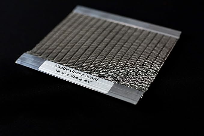 RAPTOR GUTTER GUARD – Contractor Grade Stainless Steel Micro-Mesh Gutter Guard Sample Pack. Standard (5.625 in. x 10 in.) & Super (7.187 in. x 10 in.) Samples (Screws Not Included)