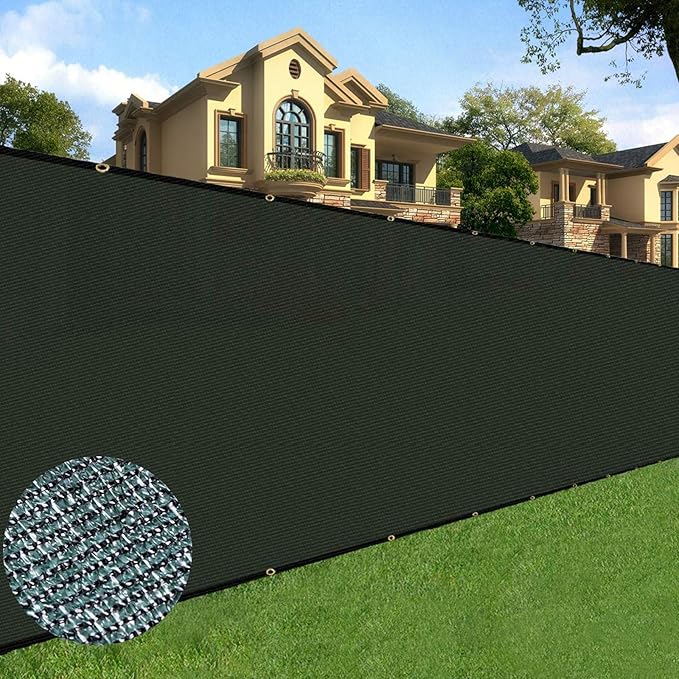 Sunnyglade 6 feet x 50 feet Privacy Screen Fence Heavy Duty Fencing Mesh Shade Net Cover for Wall Garden Yard Backyard (6 ft X 50 ft, Green)