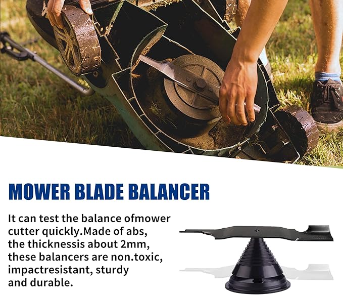 Lawn Mower Blade Sharpener, Lawnmower Blade Sharpener for Drill with Blade Balancer, Mower Blade Sharpener Compatible with Any Power Hand Drill