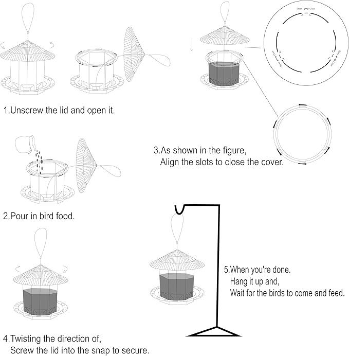 2 Pack Bird Feeders for Outdoor Hanging,Backyard Birding & Wildlife,Bird Feeder for Window
