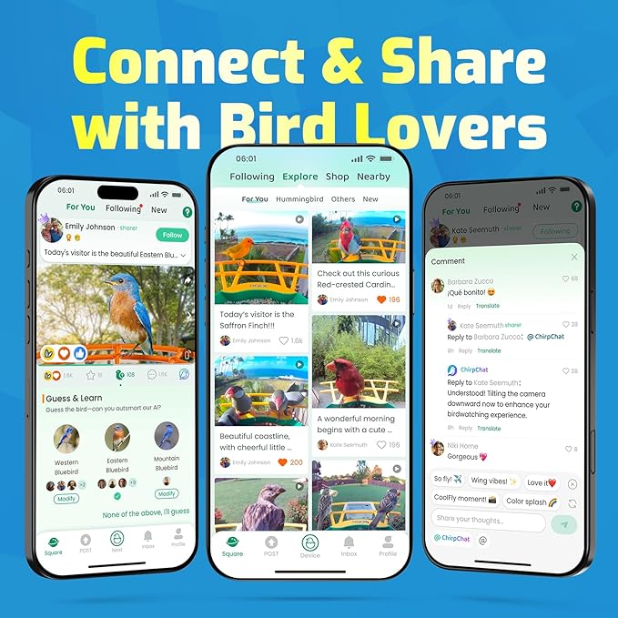 Upgraded Smart Bird Feeder with 4K HD Camera, Birdwatching Camera with AI Identify Birds & Solar Panel for Outdoors, Auto Video Capture & Instant Notifications, Forest Green