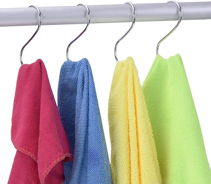 16 Pack 4.7 Inches Extra Large S Shape Hooks Heavy-Duty Metal Hanging Hooks Apply Kitchenware Bathroom Utensils Plants Towels Gardening Multiple uses Tools (Silver)