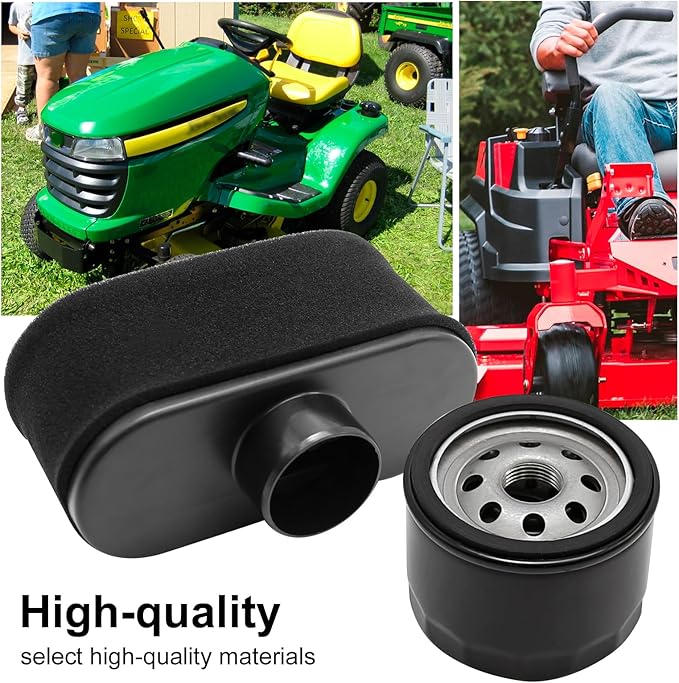 11013-7047 Air Filter 49065-7007 Oil Filter Tune Up Kit Replacement for Kawasaki FR651V FR691V FR730V FS481V FS541V FS600V FS651V FS691V FS730V 4-Cycle Engine Lawn Mower Tractor (Set B)
