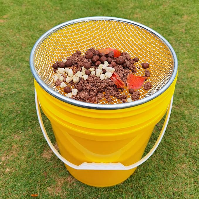 Gardening Sand Soil Compost Sifter Perfect for 5 Gallon Bucket (1, 1/4 Inch)