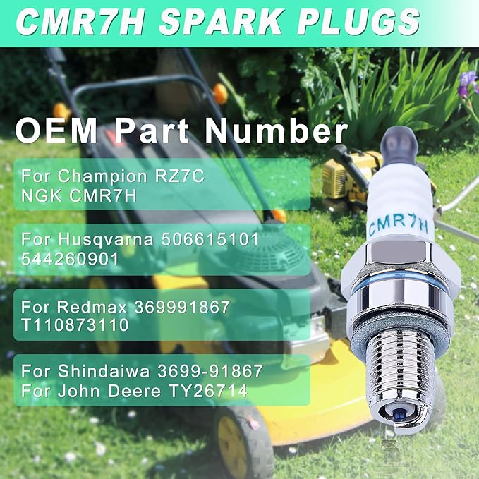 4 Pack CMR7H Spark Plugs, Spark Plug for Shindaiwa 3699-91867 Red Max 369991867, 506615101, 544260901, Sparkplug for Husqvarna 581362301 Stihl Redmax Blowers Brushcutters Trimmers Chain Saws