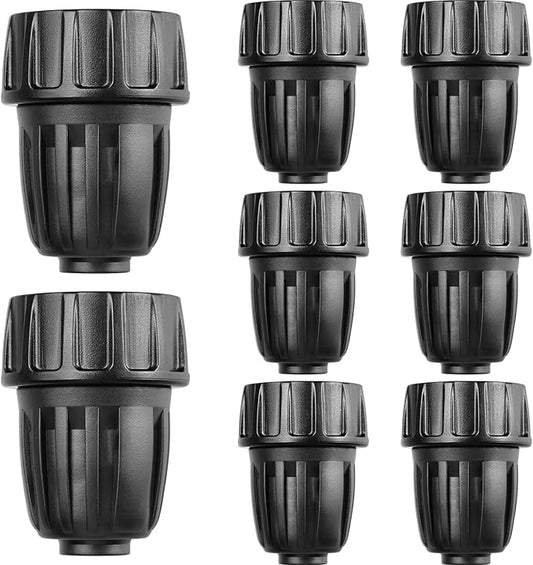 JAYEE Drip Irrigation Tubing Faucet Adapters, 8 Pcs Irrigation Hose Adapter for 3/4" to 1/2" Vinyl Tubing, 3/4 Inch Faucet Connector Adapter Drip Line Parts for Garden Sprinkler Lawn Systems