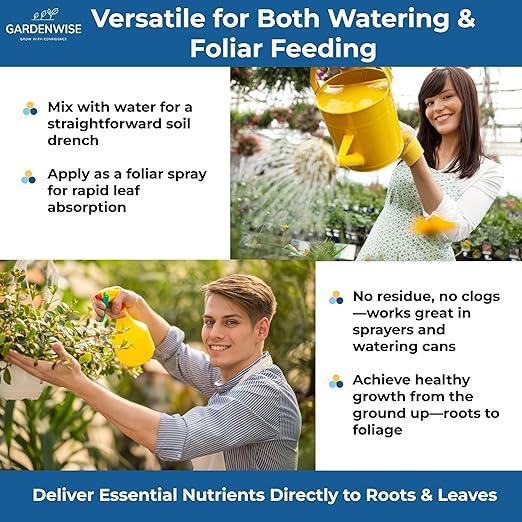 20-20-20 Water-Soluble Fertilizer β Powder for Liquid Plant Food for Indoor & Outdoor Plants, Orchids, Vegetables, Lawns, Flowers β 20 20 20 Fertilizer 4 Quarts (8 lbs)