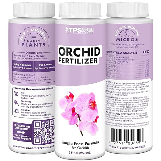 Orchid Plant Food for All Orchids and Acid Loving Houseplants, Promotes Growth and Blooms, Liquid Fertilizer, 1 Gallon (128 oz)
