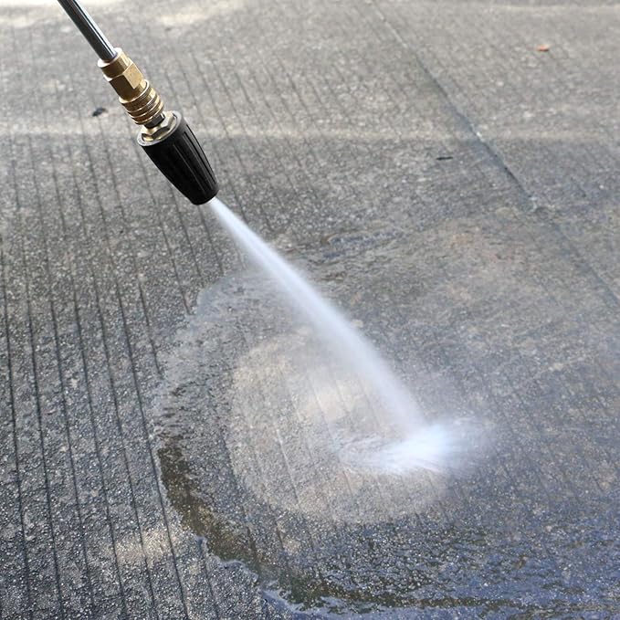 STYDDI Pressure Washer Turbo Nozzle Set, 3600 PSI 3.0GPM Power Washer Turbo Rotating Nozzle with Multiple Degrees Nozzle and Second Story Nozzle, 3.0 Orifice, 1/4 Inch Quick-Connect