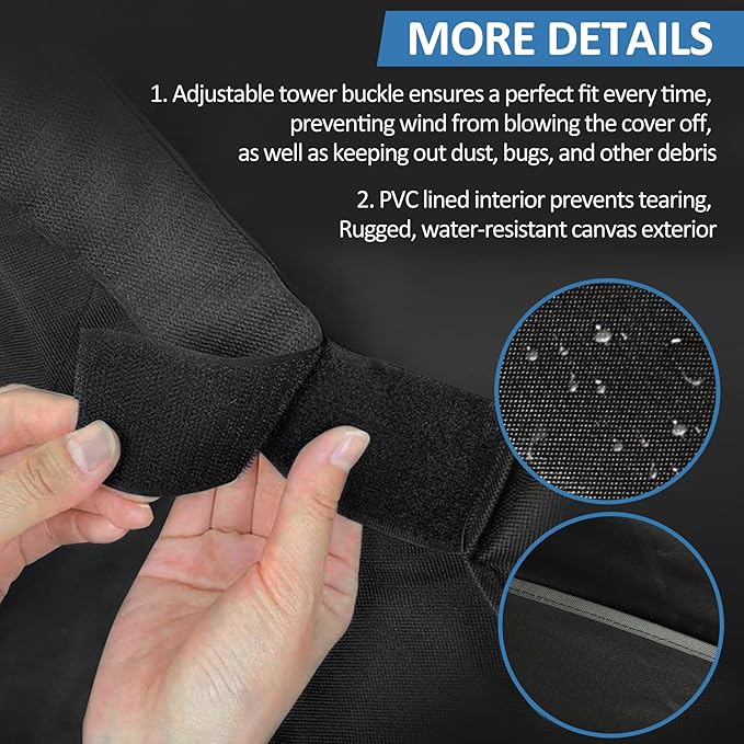 Grill Cover for Weber Spirit II 300 and Spirit 300 Series Gas Grill, for Weber Spirit I & II E310, E330 and E315, 51 Inch Heavy Duty Waterproof Outdoor Barbecue Cover