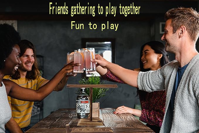 Wooden Ring Toss Game - Classic 2-Peg Tossing Set | Handmade Halloween Games & Thanksgiving Entertainment for Adults, White Elephant Gift Exchange, Portable Family Fun for Backyards & Parties