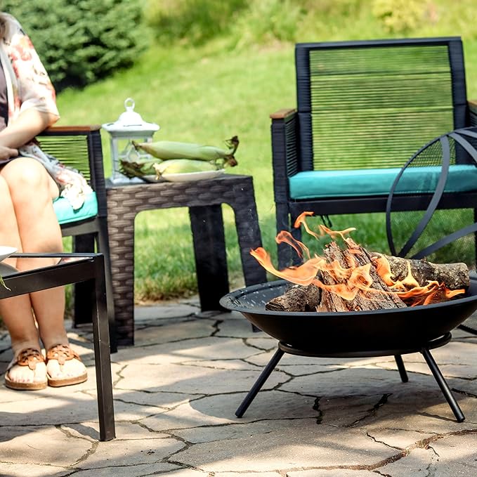 Sunnydaze Outdoor Fire Pit Bowl Replacement Insert for DIY Ring or Existing Stand - Wood-Burning Fire Bowl for Outside - 39-Inch