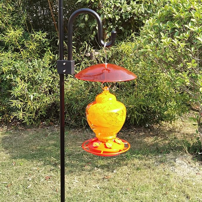 8" Mini Rain Cover for Bird Feeder/House - Orange Yellow Small Protective Dome Guard Against Rain/Snow/Sun - Dia. 20CM