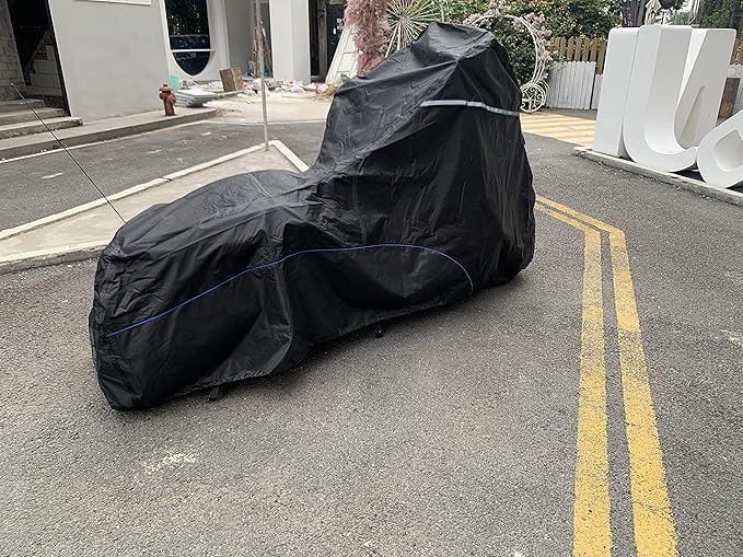 FENRIR 104" Motorcycle Cover Waterproof Outdoor Storage Compatible with Harley Davidson Street Glide Road Glide Electra Glide Road King Indian Challenger Chieftain Springfield R18B Honda Golde Wing