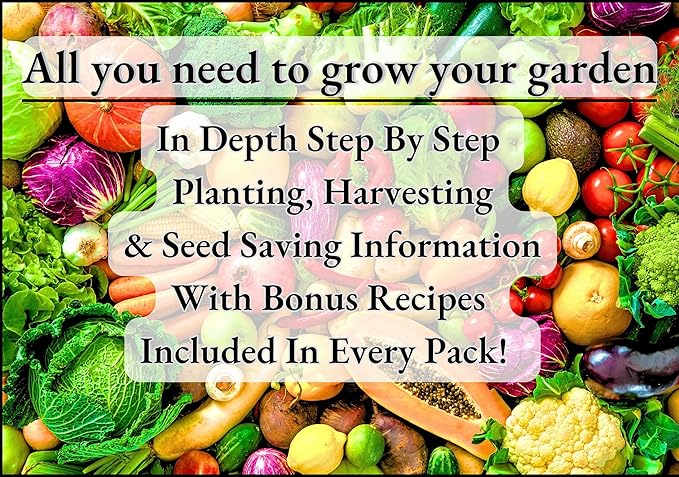 100 Seed Packets, 50 Varieties: Ultimate Seed Vault for Home Food Security & Abundant Gardens by B&KM Farms