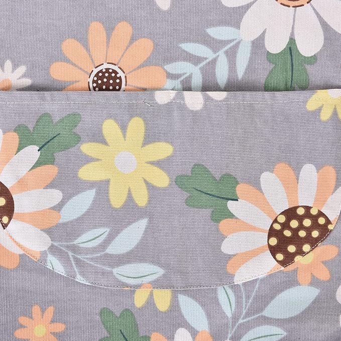 2 Pack Floral Apron for Women with Pockets, Adjustable Cotton Chef Aprons for Kitchen, Cooking, BBQ & Grill