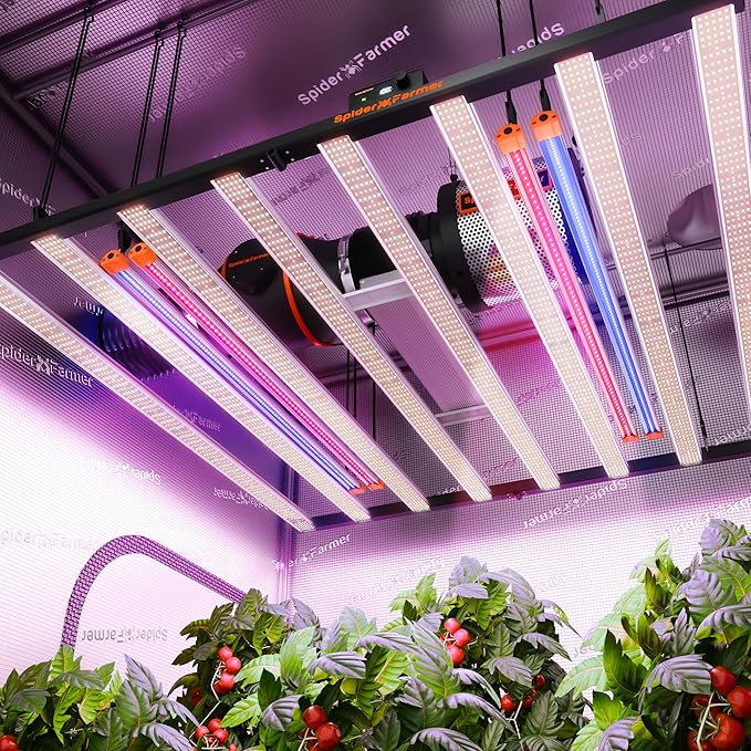 Spider Farmer 2025 Upgraded UV60 & IR30 LED Grow Light, 365-370nm UV & 730-745nm IR Supplemental Light for Indoor Plants, 2x4, 5x5 Grow Tents, 35.4" Long Bars Set