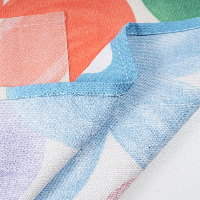 2 Pack Floral Apron for Women with Pockets, Adjustable Cotton Chef Aprons for Kitchen, Cooking, BBQ & Grill