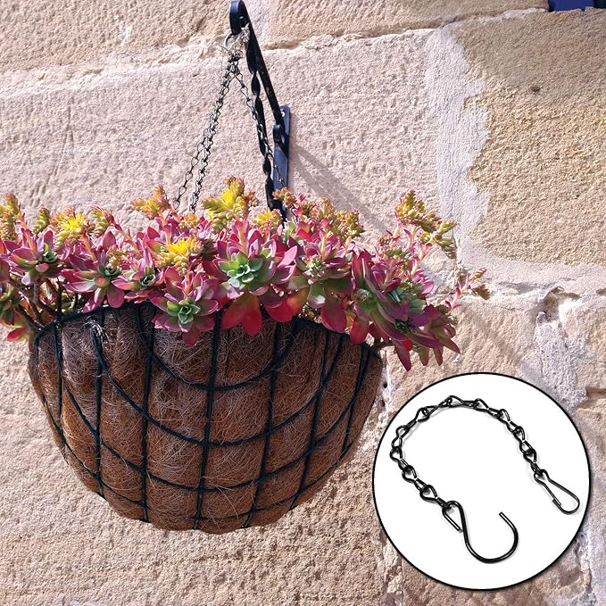 12 Pack 12 Inches Hanging Chain for Bird Feeders, Planters, Birdbaths, Billboards, Lanterns, Chalkboards, Decorative Ornaments (12 Inch 12pc)