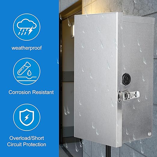 100W Low Voltage Light Transformer, 120V AC to 15V/14V/13V/12V AC Transformer, Outdoor Transformer for Low Voltage Landscape Lighting, Spotlight,Patio Lights,Pathway Light