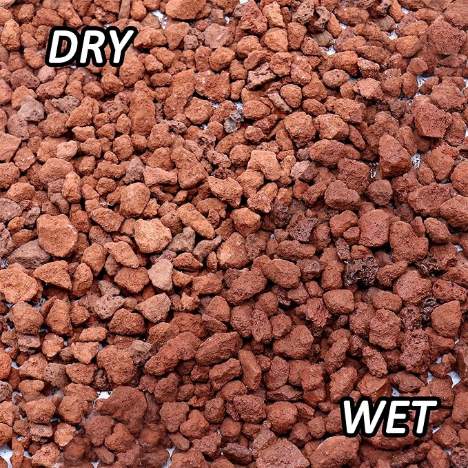 Volcanic Rock for Plants. Red Lava Rock. 1/5 Inch - 2 lbs for Potting Soil, Succulents, Pots, Plants, Gardening, Indoor, Crafting (Mini (0.2 Inch), Horticultural - RED Lava, 2)