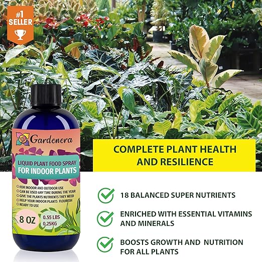 Gardenera Plant Growth Superfood for Desert Rose with 18 Essential Vitamins & Minerals - Organic Plant Food Fertilizer - Micro-Fungi and Bio-Organisms for Desert Rose Care & Growth Enhancement - 8oz
