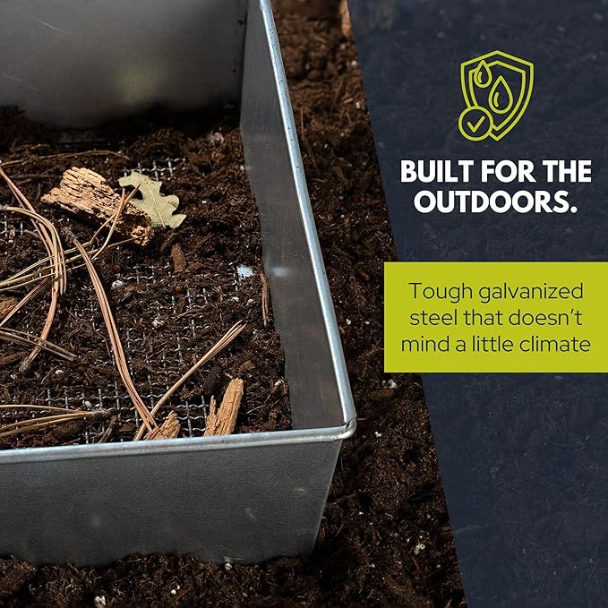 Soil Sifter, Wide Size (17.5 x 11.5 inches) with 3/8-inch Mesh, Garden Sieve for Dirt, Sand, Rocks, and Compost