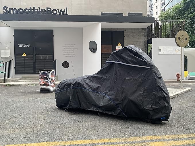 FENRIR 104" Motorcycle Cover Waterproof Outdoor Storage Compatible with Harley Davidson Street Glide Road Glide Electra Glide Road King Indian Challenger Chieftain Springfield R18B Honda Golde Wing