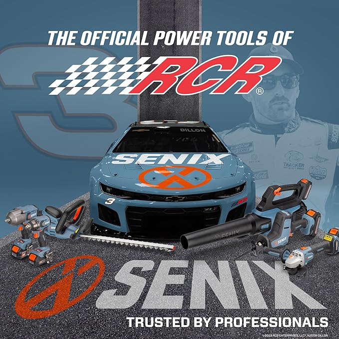 Senix X2 20 Volt Max* 2-in-1 Cordless Hedge Trimmer and Grass Shear with Interchangeable 4-Inch and 8-Inch Blades, Includes 2.0 Ah Battery and Charger (GSX2-M)