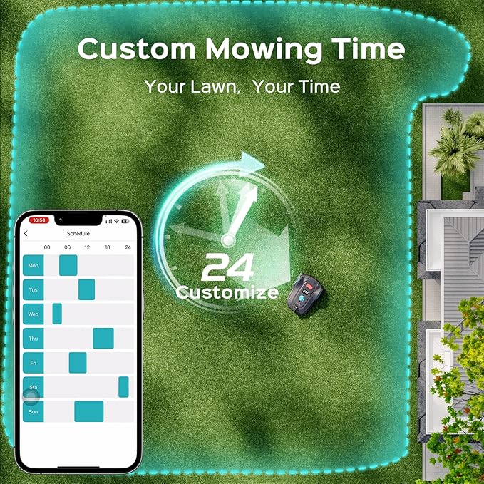 M800Plus GPS+3D Vision Cordless Robot Lawn Mower with Bow-Shaped Path Mowing, APP Control, Robotic Lawnmower with Obstacle Avoidance, Auto-Charging, Height Adjust for Lawns up to 8611 sq.ft