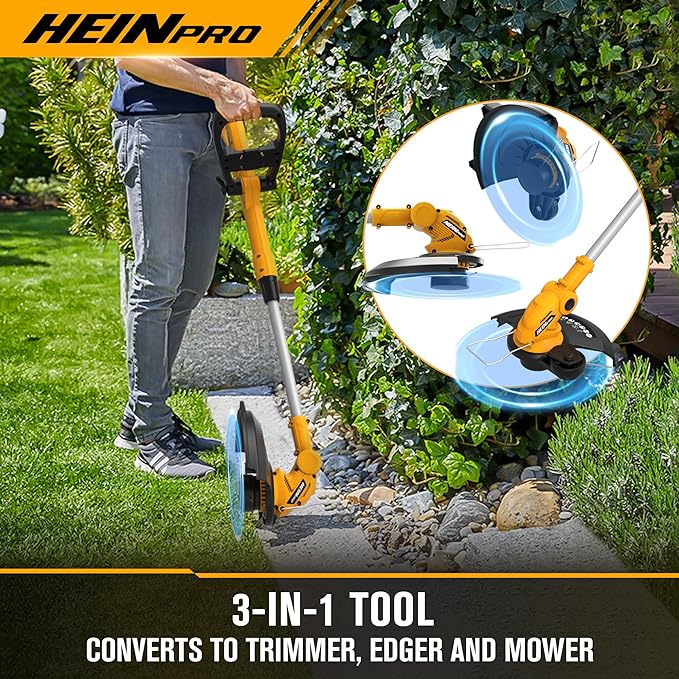 Cordless String Trimmer Compatible with Dewalt 20V Battery, 12-Inch Weed Wacker Cordless Auto Line Feed,Electric Weed Eater Battery Powered Grass Trimmer w/2 Line Spools(Tool Only)