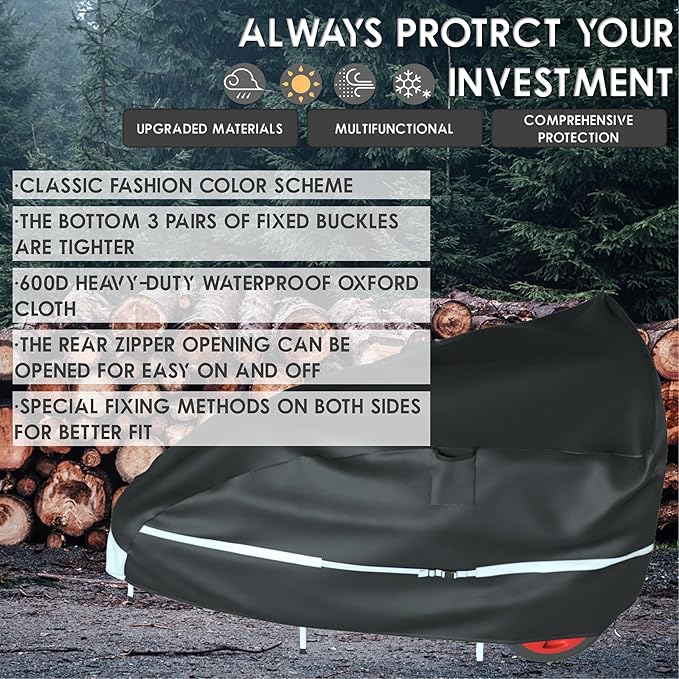 Log Splitter Cover,89 ×45 × 39 inch,Made of 900D Silver Coated Waterproof Oxford Cloth, 100% Waterproof, Weather Resistant, Tear Resistant, Suitable for 15-45 Ton Log Splitter (black)