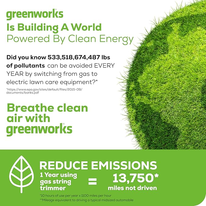 Greenworks 40V Cordless 2-in-1 Trimmer Edger (Gen 2) - 13" Lawn Weed Wacker for Fence & Sidewalk , Lightweight Gas Trimmer Alternative with Auto Feed Spool , 2.0Ah Battery & Charger (40-Min Runtime)