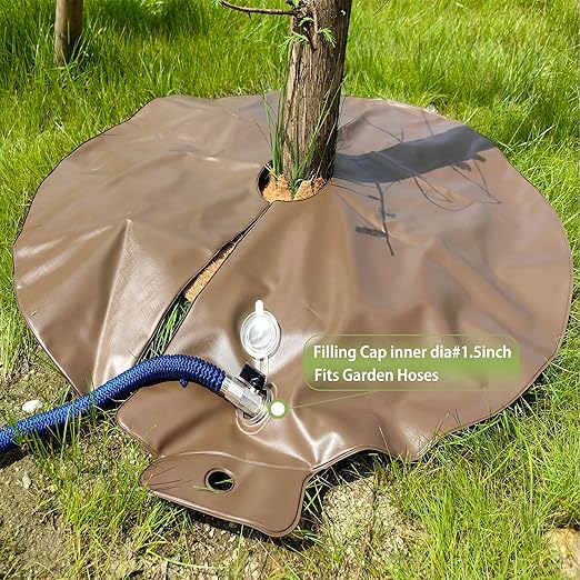 4 PACK-15 Gallon Tree Watering Bag/Ring, Water Saving Tree Bags for Watering, Deep Root Tree Watering Bag Slow Release, Low-Profile Great for Multi-Trunk Newly Planted Small Trees and Shrubs