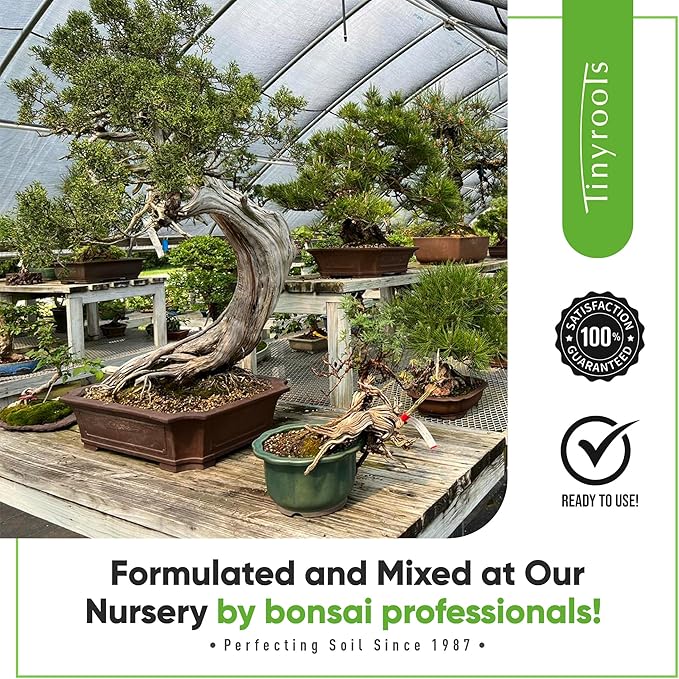 Tinyroots Bonsai Soil Mix - All Purpose Ready to Use Blend for All Varieties of Bonsai Trees, 4.5 Quarts
